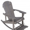 W Unlimited Zero Gravity Adirondack Rocking Chair with Built-in Footrest Dark Gray