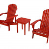 W Unlimited Earth Collection Adirondack Chair with Phone & Cup Holder, Red