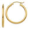 Finest Gold 2 x 22 mm 10K Yellow Gold Polished Round Hoop Earrings, Pair