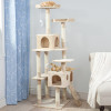 Petmaker 5.5 ft. Skyscraper Sleep & Play Cat Tree - Beige