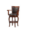 Boraam Jones Bar Height Swivel Stool, Cherry & Brown