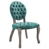 Modway Furniture Exhibit French Vintage Dining Performance Velvet Side Chair Teal
