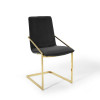 Modway Furniture Pitch Performance Velvet Dining Armchair - Gold & Black