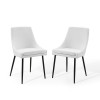 Modway Furniture Viscount Upholstered Fabric Dining Chairs - Set of 2 - Black & White