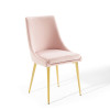 Modway Furniture Viscount Modern Accent Performance Velvet Dining chair - Pink