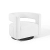 Modway Furniture Spin Cutaway Performance Velvet Swivel Armchair - White