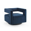 Modway Furniture Booth Performance Velvet Swivel Armchair - Midnight Blue