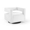 Modway Furniture Booth Performance Velvet Swivel Armchair - White