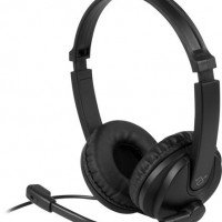 Aluratek AWH352FB WIRED 3.5MM STEREO HEADSET WITH BOOM MICROPHONE LINE CONTROL