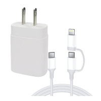 4xem 4X25W2N1KIT3 25W USB-C POWER ADAPTER 2 IN 1 USB-C TO USB-C LIGHTNING 3FT CABLE
