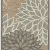 HomeRoots 2 x 8 ft. Natural & Gray Indoor & Outdoor Runner Rug
