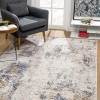 HomeRoots 7 x 10 ft. Ivory & Beige Abstract Diamonds Area Rug