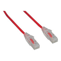 ENet C6-RD-SCB-4-ENC CAT6 RED 4 FOOT SLIM CLEAR BOOTED CABLE