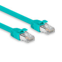Rocstor Y10C612-AQ 15FT CAT6A ETHERNET CABLE- SNAGLESS-AQUA