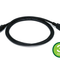 Monoprice 39915 MONOPRICE USB-A TO USB-B 2.0 CABLE 28/24AWG GOLD PLATED BLACK 3FT 3-PACK