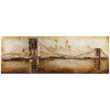 Empire Art Direct Bridge to the City 2 Metallic Handed Painted Rugged Wooden Blocks Wall Art