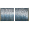 Empire Art Direct Blue Rain Textured Metallic Hand Painted Wall Art by Martin Edwards