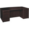 Lorell 42 in. Laminate Contemporary Reception Desk Espresso