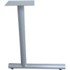 Lorell C-Leg Training Table Base with 2 in. Glides Metallic Silver