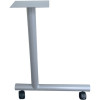 Lorell C-Leg Training Table Base with 2 in. Casters Metallic Silver - 1.5 x 22 x 27 in.