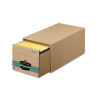 Fellowes Super Stor/Drawer Steel Plus Storage Box Legal Kraft/Green 6/Carton