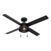 Hunter Fan 52 in. Spring Mill LED Indoor & Outdoor Ceiling Fan, Matte Black