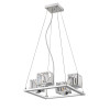 Chloe 16 in. Lighting Trilluminate Contemporary 4 Light Chrome Crystal Shade Mini Chandelier - Chrome