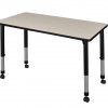 Regency 42 x 24 in. Kee Height Adjustable Mobile Classroom Table Maple