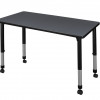 Regency 48 x 24 in. Kee Height Adjustable Mobile Classroom Table Grey
