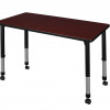 Regency 48 x 24 in. Kee Height Adjustable Mobile Classroom Table Mahogany