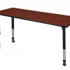 Regency 72 x 30 in. Kee Height Adjustable Mobile Classroom Table Cherry
