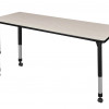 Regency 72 x 30 in. Kee Height Adjustable Mobile Classroom Table Maple