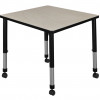 Regency Kee 30 in. Square Maple Height Adjustable Mobile Classroom Table