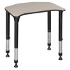 Regency 26 x 24 in. Ferris Height Adjustable Student Desk Maple