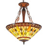 Chloe Lighting Aiken Tiffany-Style 3 Light Inverted Ceiling Pendant - 20 in. Shade