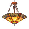 Chloe Lighting Evelyn Tiffany-Style 3 Light Ceiling Pendant - 24 in. Shade