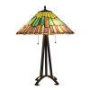 Chloe Lighting Landry Tiffany-Style 3 Light Geometric Table Lamp - 20 in. Shade
