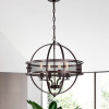 Warehouse of Tiffany IMP22-4MB 19.69 in. Sario 4-Light Indoor Chandelier with Light Kit Black
