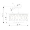 Warehouse of Tiffany CM135-3 3-Light Shacer Wood Hood Design Ceiling Lamp Chandelier - Matte Black & Faux