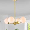 Warehouse of Tiffany IMP09H-4G 4-Light Dioneesha Metal Chandelier - Matte Gold