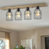 Warehouse of Tiffany IMC469C-4IWG 7 in. Matzing 4-Light Indoor Chandelier with Light Kit Black