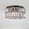 Warehouse of Tiffany CM226-4MB 14 in. Silver 4-Light Indoor Flush Mount Ceiling Light with Light Kit Black