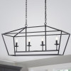 Warehouse of Tiffany HM231-4MB 36 in. 4-Light The Gray Barn Katydid Chandelier - Matte Black