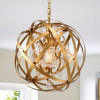 Warehouse of Tiffany HM234-1MG 19 in. 1 Light Verite Chandelier with Globe Metal Shade - Matte Gold