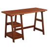 Trestle Desk With Cherry Finish