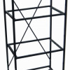 Four Shelf Stand for Small Bird Breeding Cages in Black