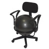 Cando Metal Mobile Ball Stabilizer Chair with Arms