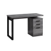 48 in. Computer Desk - Grey & Black, Left or Right Facing