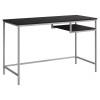 Monarch Specialties 48 in. Cappuccino & Silver Metal Computer Desk