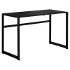 Monarch Specialties 48 in. Black Metal Tempered Glass Computer Desk